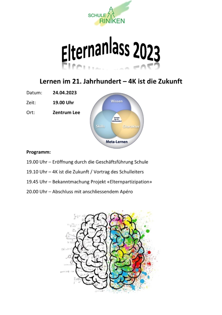 Plakat Elternanlass 2023